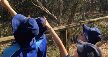 Monitoring image Children attending a bird count