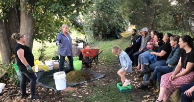 composting group outside