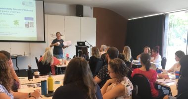 Sue Martin talks education for sustainability with group